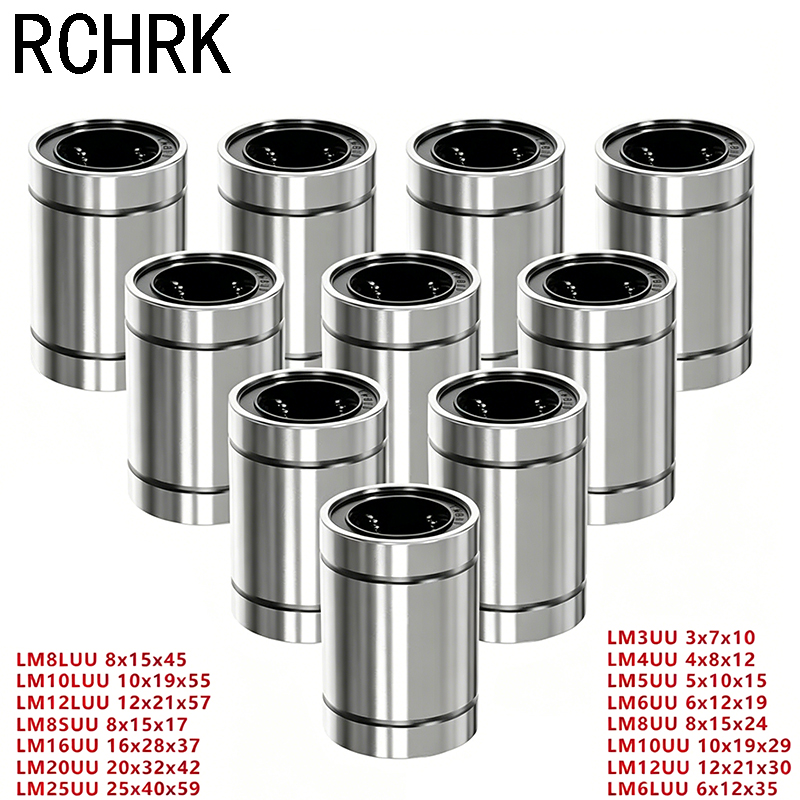 Linear Rod 8Mm - 4/10 PEÇAS LM8UU LM10UU LM16UU LM12UU