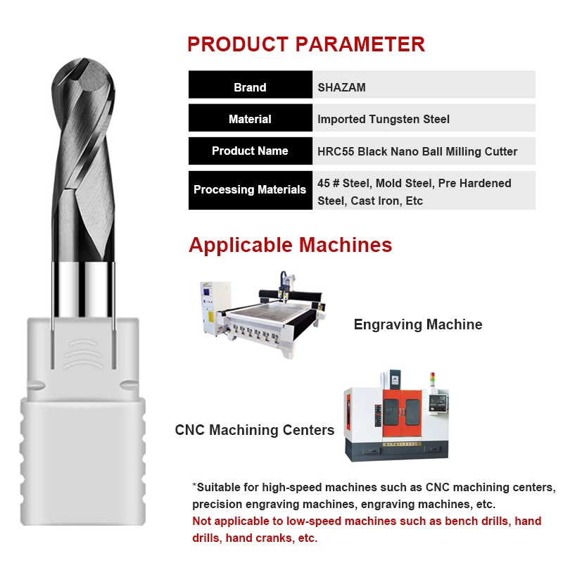 SHAZAM-Tungsten Aço Carboneto  - End Mill Set avaliação e preço