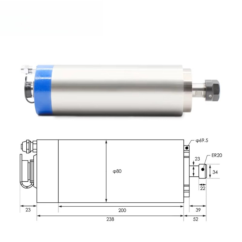 Motor de fuso refrigerado a ág - Spindle Motor avaliação e preço