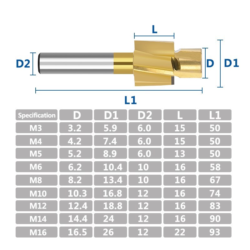 Xcan fresa M3-M16 escareador f - End Mill Set avaliação e preço