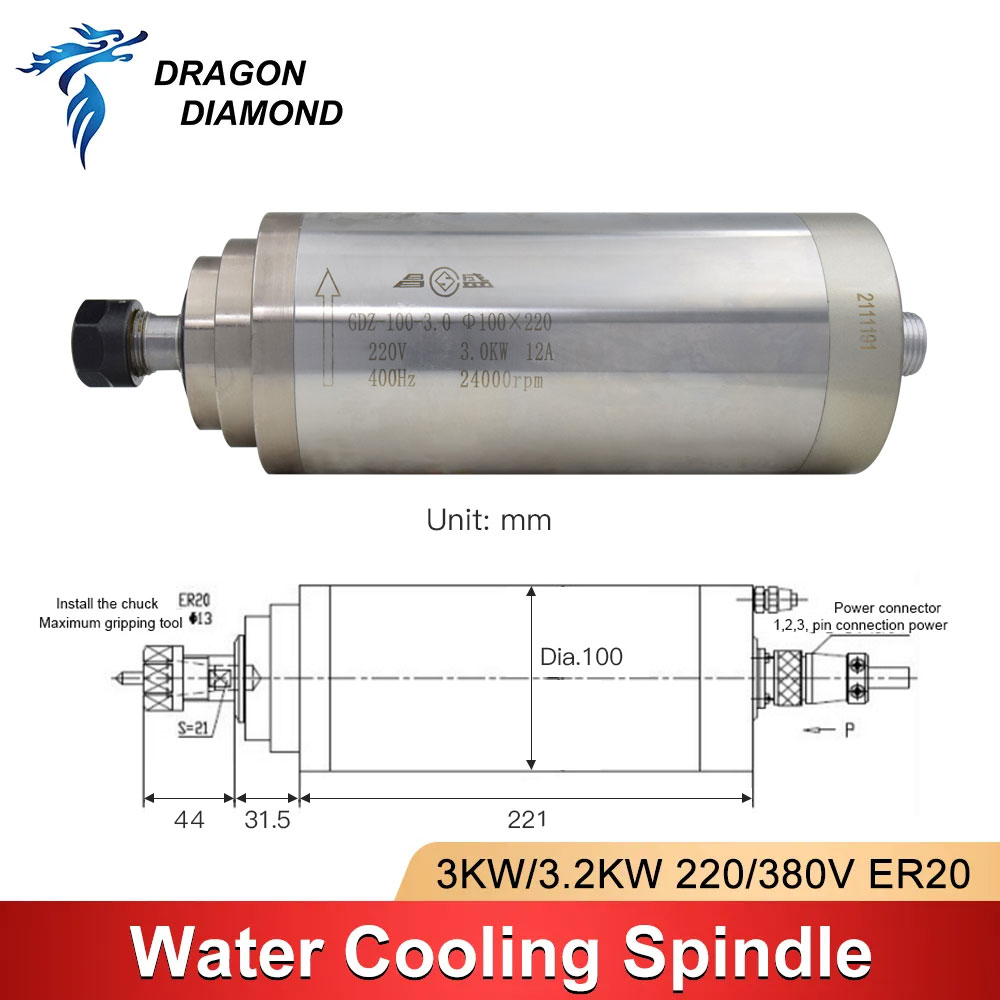 Refrigerar a água Refrigerado  - Water Cooled Spindle avaliação e preço