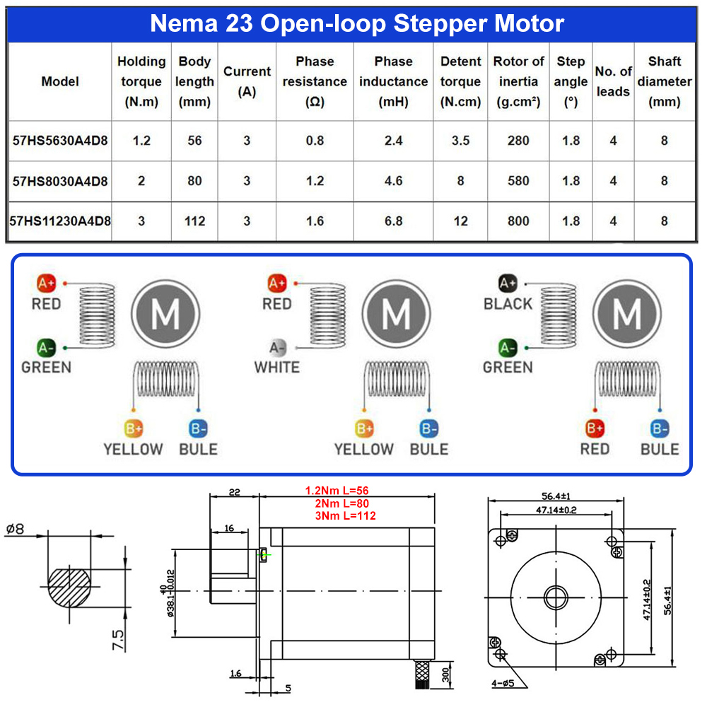 Conjunto de Driver e Motor de  - Nema23 Stepper avaliação e preço