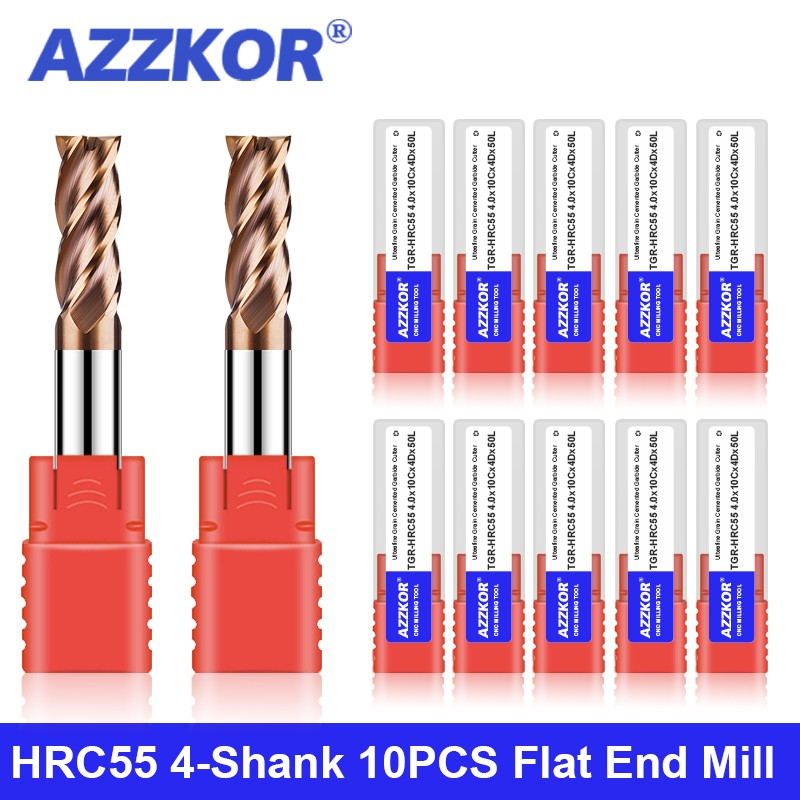 AZZKOR-Tungsten Aço Fresa, rev - End Mill Set avaliação e preço