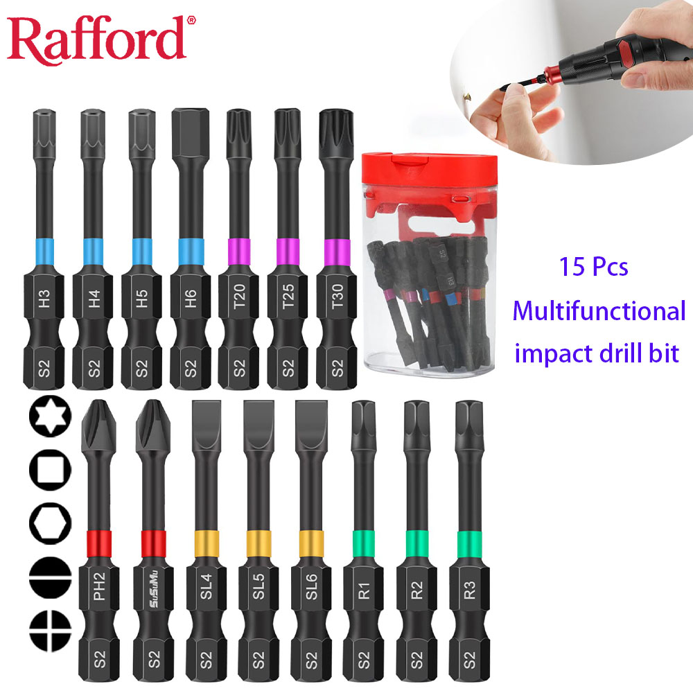 Rafford 15 PCS Impact Ready Co - Drill Bit Set avaliação e preço
