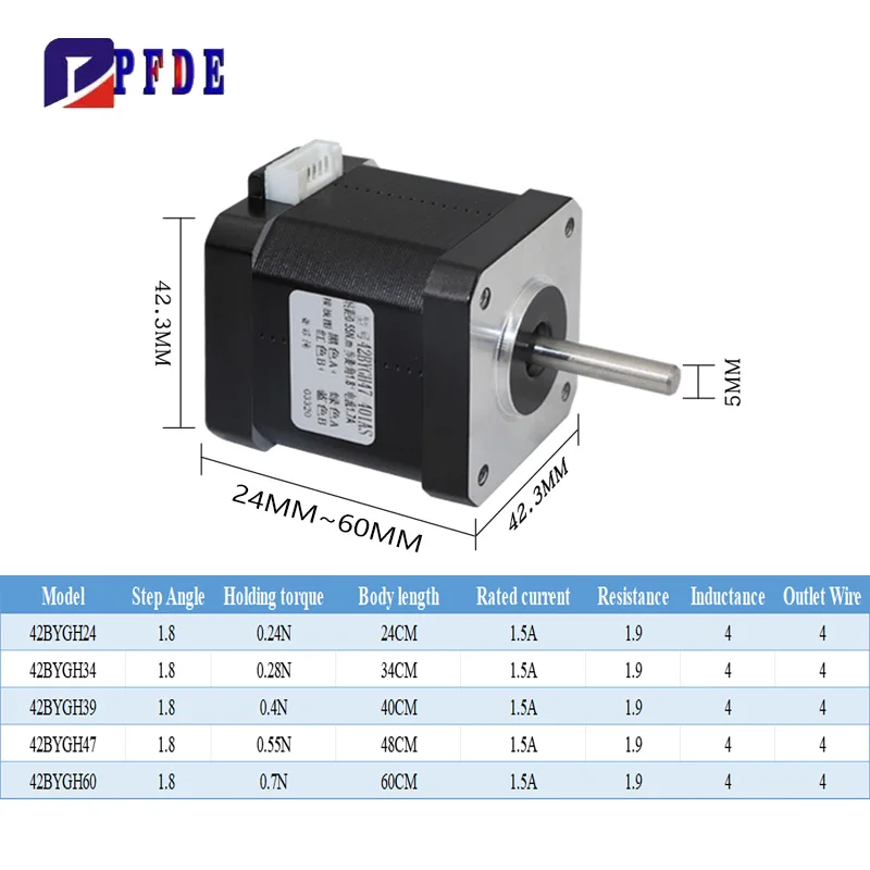 Nema17 motor de passo 42bygh p - Stepper Motor Nema17 avaliação e preço