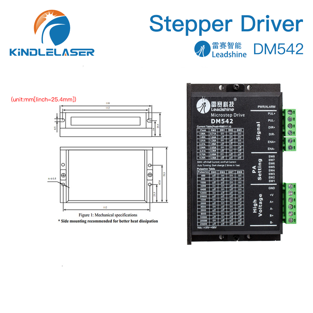 Leadshine DM542 Driver de pass - Nema 17 Stepper avaliação e preço