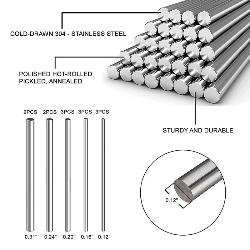 1/5pc aço inoxidável sólido ha - Linear Rod 8Mm avaliação e preço